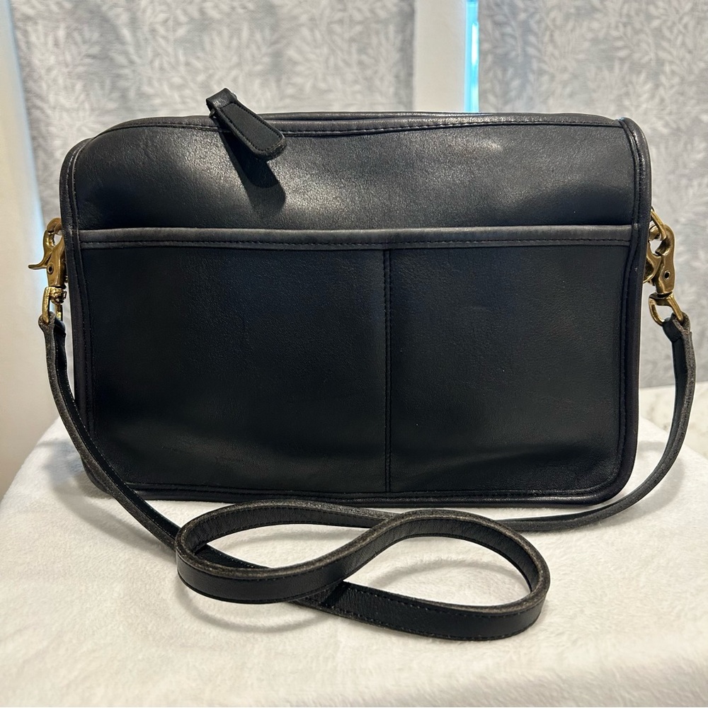 Vintage Coach Companion Bag Black Glove Tanned Leather Crossbody 2733